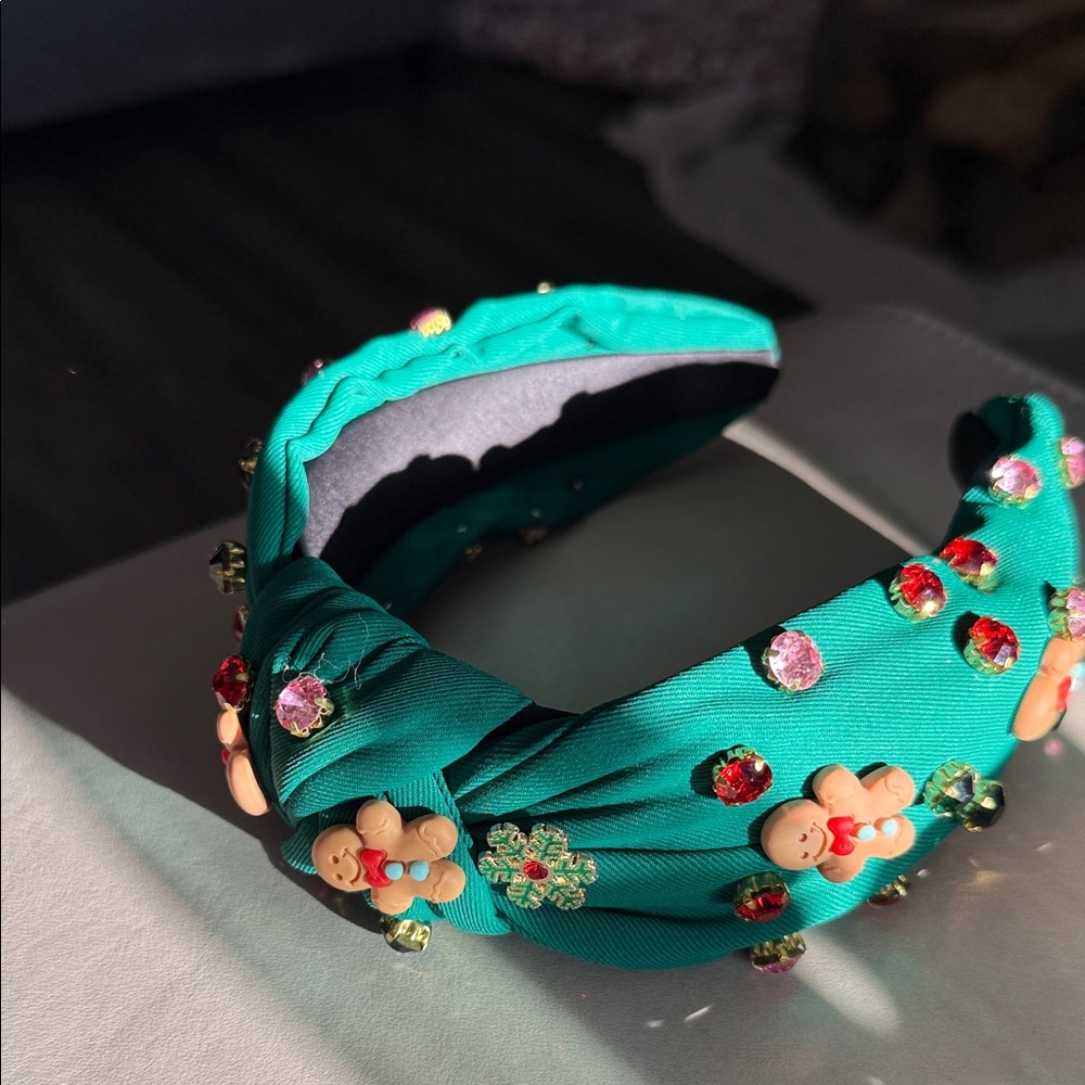 Embellished Green Headband